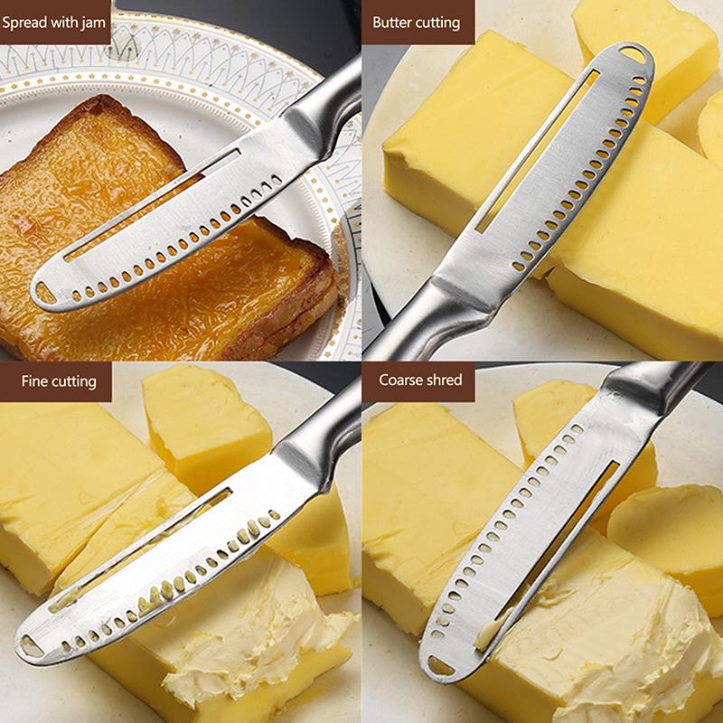 3 в 1 нож для масла из нержавеющей стали нож для масла сыр десерт джем масленка скребок для крема хлеборезка насадка для масла
