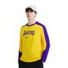 Nike X NBA Collaboration круглый вырез мода удобный цветной блок быстросохнущий длинный рукав футболка мужские топы желтый FQ3198-504