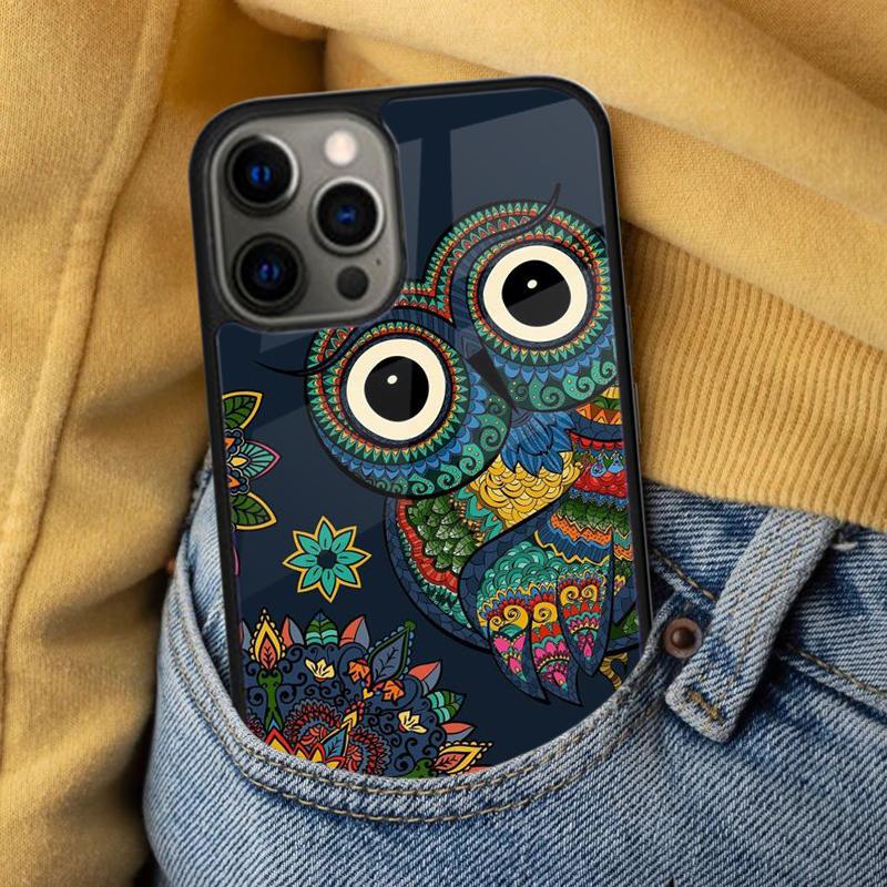 Camouflage Owl Soft Phone Case for iPhone 17 Air 16e Pro max 15 Pro 13 14 Plus 11 12 MagSafe Magnetic Coque