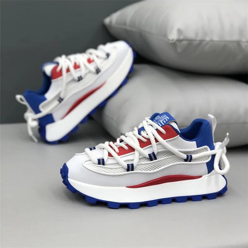 Модные мужские кроссовки из сетчатой ткани, дышащие, повседневные, дизайнерские кроссовки на платформе для мужчин, увеличивающие рост, спортивная обувь, теннис, мужской теннис