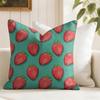 Strawberry Pattern Cushion Cover Natural Linen Pillow Cover DoubleSided Print Cushion Cover for Sofa Home Decor