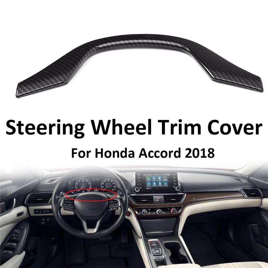 2 шт. Накладка на рамку рулевого колеса в стиле карбонового волокна для Honda Accord 2018-19