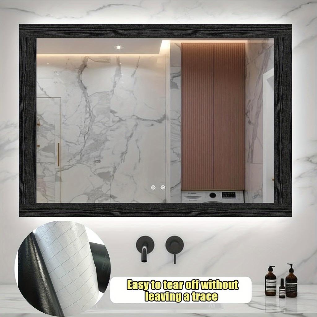 1 рулон 10 м/393 дюйма, черное дерево, ПВХ, водонепроницаемый, панельный декор для стен, самоклеящиеся наклейки на плитку для кухни и ванной, украшения для дома