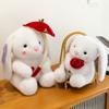 Cute Rose Rabbit Doll Plush Toy Doll Cute Rabbit for Girls and Children Soothing Doll Gift