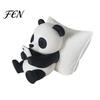 Cute Animal Desk Decor 3D Printed Panda Ornaments, & Pillow Desktop Figurine, Stress Relief Sculpture Compact Shelf Decorations for Home Office