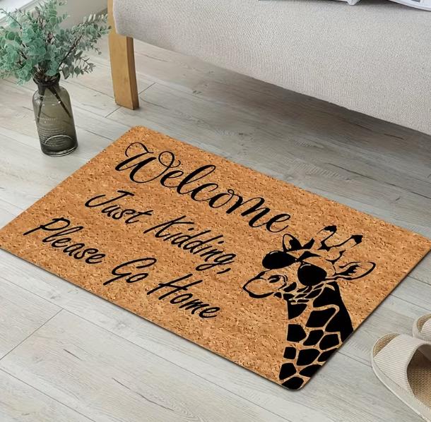Funny Cartoon Door Decoration Carpet Anti Slip Dirt Resistant Lightweight Floor Mat Suitable for Home Bedrooms Living Room Rugs