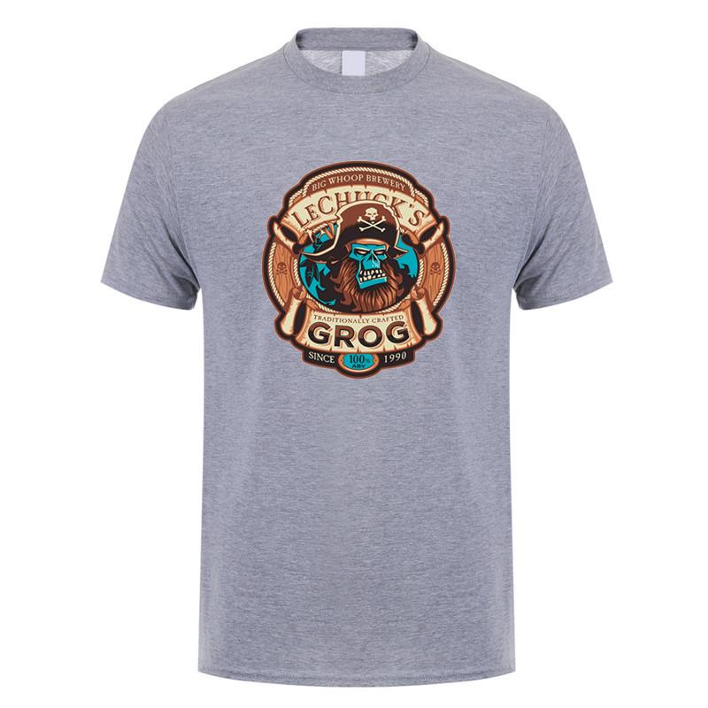 LeChucks Grog Craft Beer Monkey Island T Shirt Summer Unisex Cotton Short Sleeve Tshirts Funny Tshirt Unisex Tops Tee DZ