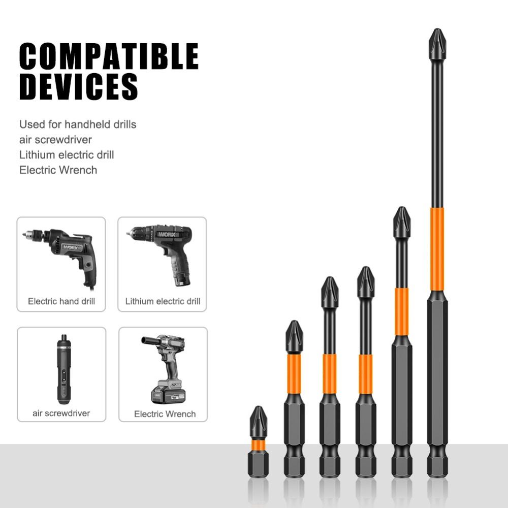 6 шт./10 шт. Нескользящая PH2 Магнитная Насадка для шуруповерта Отвертка Ручная Электрическая Насадка для шуруповерта