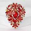 Fashion Exquisite Alloy Large Rhinestone Glass Brooch Exaggerated Temperament Women'S Clothing Corsage Jewelry Pin