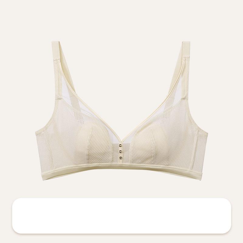 Сексуальный сетчатый бюстгальтер на косточках с чашечками в виде заячьих ушек, нижнее белье для женщин, тонкий дизайн против провисания, большая грудь и маленькое нижнее белье