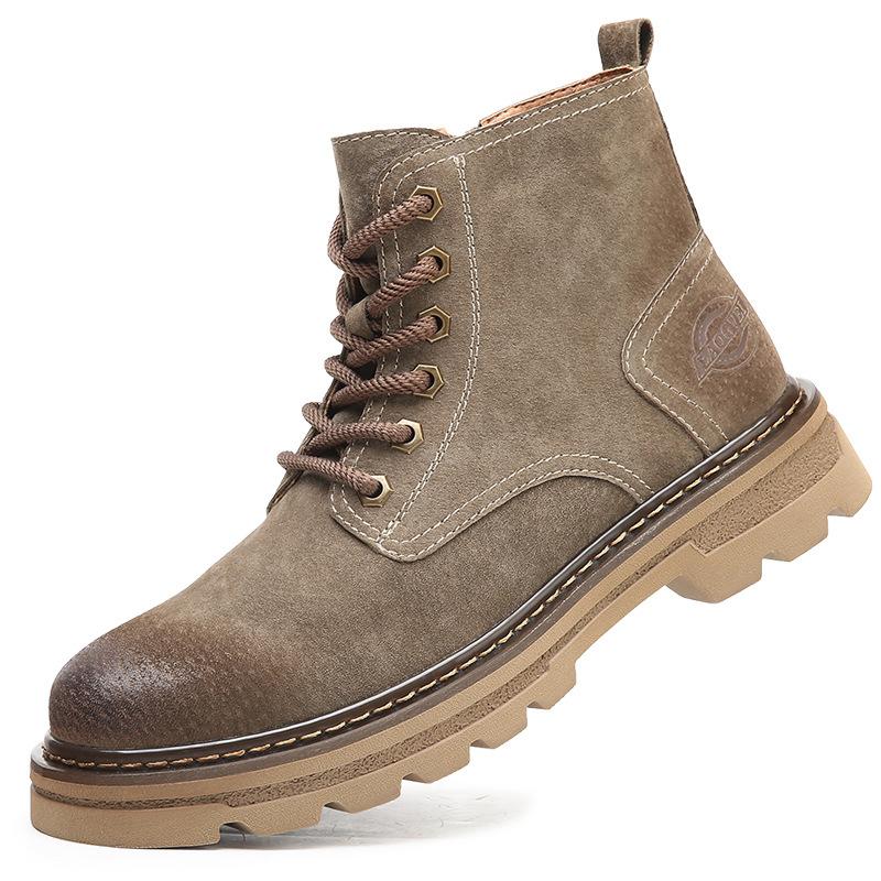 Martin boots men's casual high-top men's shoes outdoor mountaineering tooling fashion thick-soled heightening boots