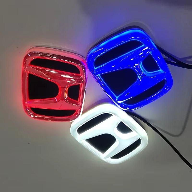 AAAKH1 9x7.5cm ABS Car LED Front Rear Emblem Badge Sticker for Honda Accord CRV Jazz Civic HRV City Odyssey Crosstour Light Accessories