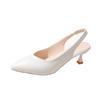 High Heels Women's Thin Heel Bag Head Sandals Summer French Temperament Small Heel Middle Heel Pointed Head Evening Breeze Gentle with Skirt Women's