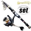 Набор катушек для удочки, телескопическая удочка 13BB, колесо для рыболовной катушки, портативная дорожная катушка для удочки, комбо