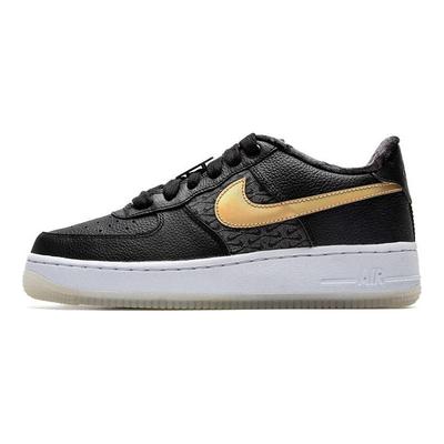 Air Force 1 Low Premium GS Bronx Origins — детские кроссовки к 50-летию, черный металлик-золото-белый FN6977-010