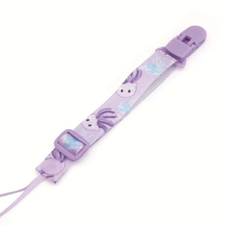 Cute Cartoon Baby Pacifier Clips Chain Ribbon Dummy Soother Holder Chains Adjustable Buckle Strap for Pacifier Baby Feeding Gift