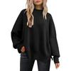 Women's Oversized Batwing Sweaters 2025 Fall Outfits Trendy Crewneck Knit Side Slit Fashion Pullover Tops