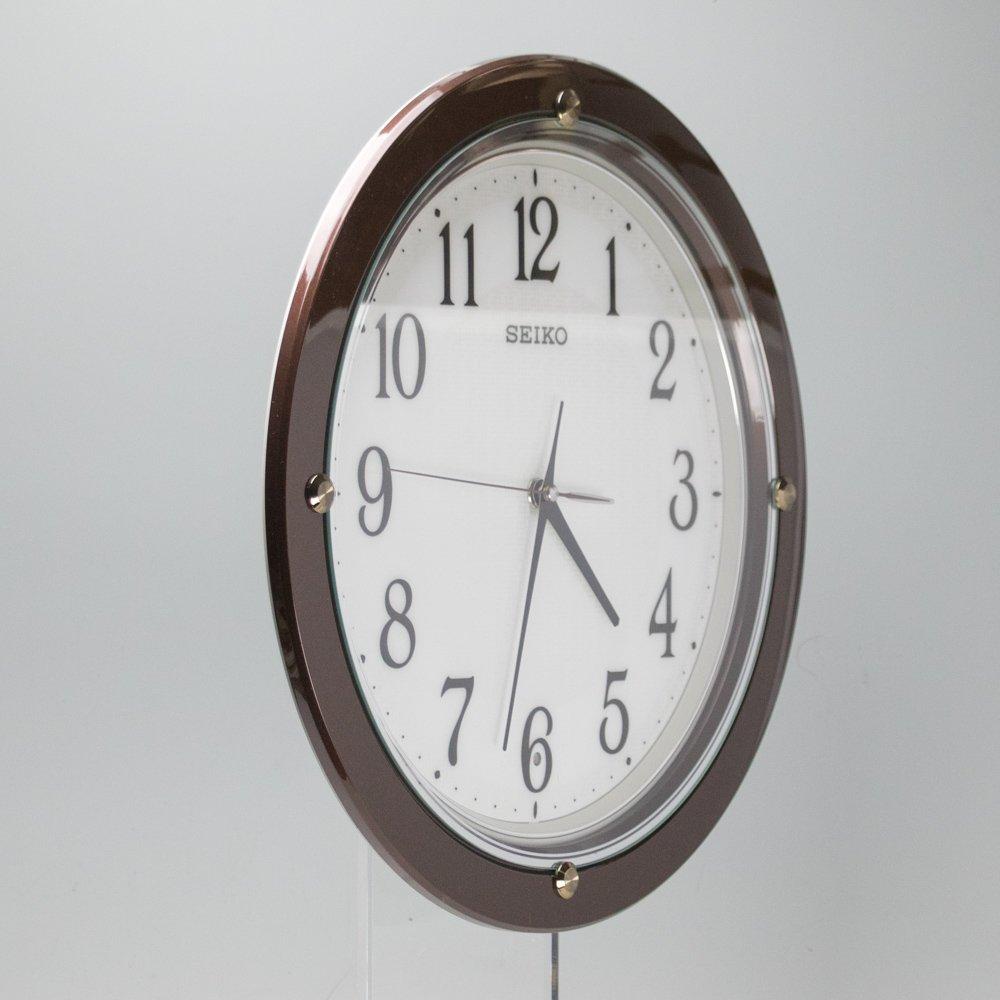 Seiko Clock Wall Clock Radio Analog Brown Metallic KX217B
