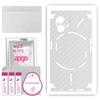 apgo Protective Skin Sticker for the Back+sides Compatible with Nothing Phone 2, Full Wrap Film, Foil, Vinyl - Pattern Transparent Carbon