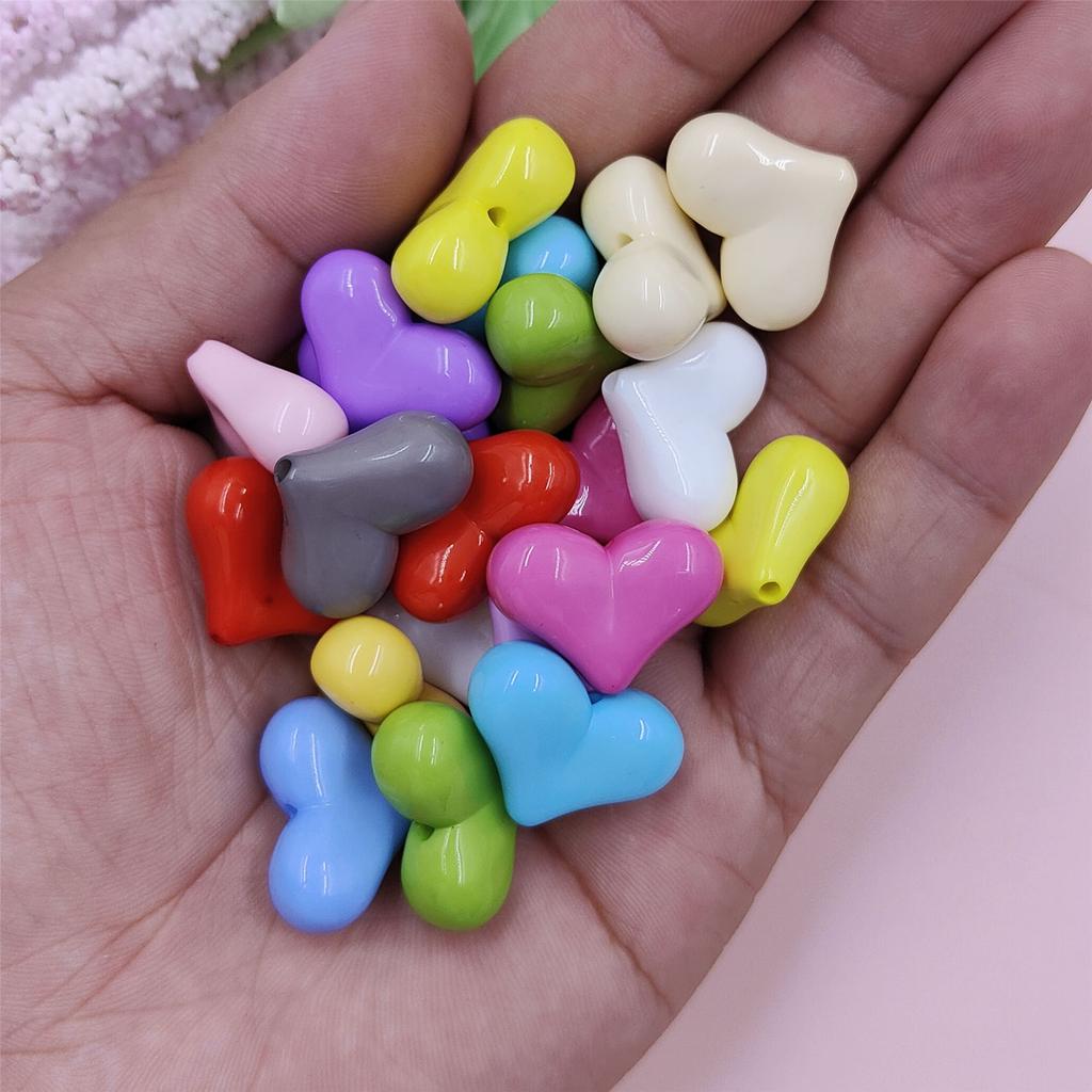 10 шт. большие для изготовления ювелирных изделий акриловые бусины в форме сердца свободные красочные аксессуары ручной работы DIY браслет ожерелье фурнитура для изготовления ювелирных изделий