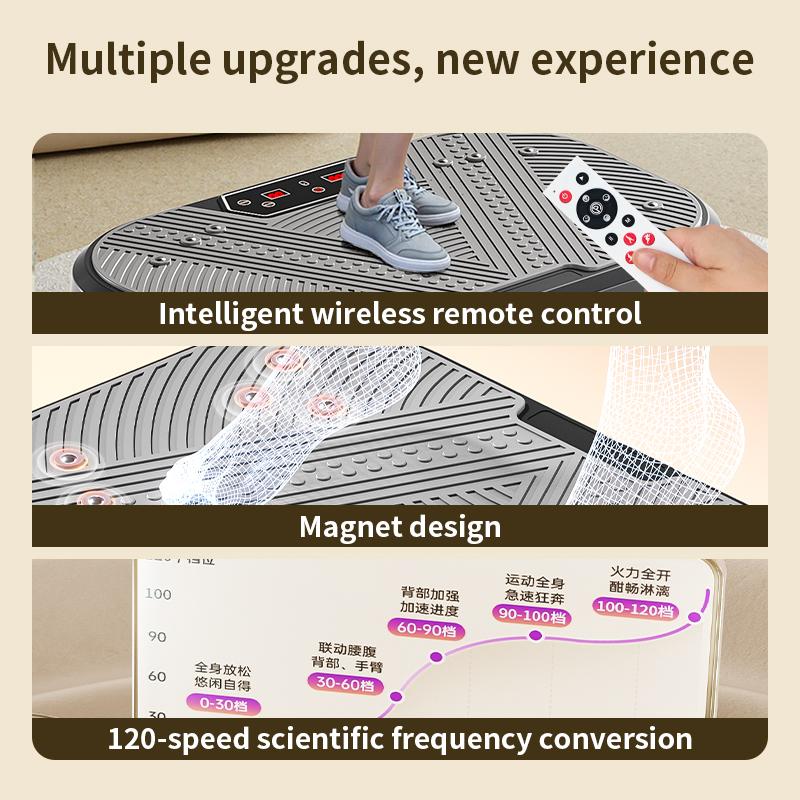 Вибрационная платформа кардиотренажер для дома, электрический вибрационный тренажер антицеллюлитный для тела, нагрузка 175 кг