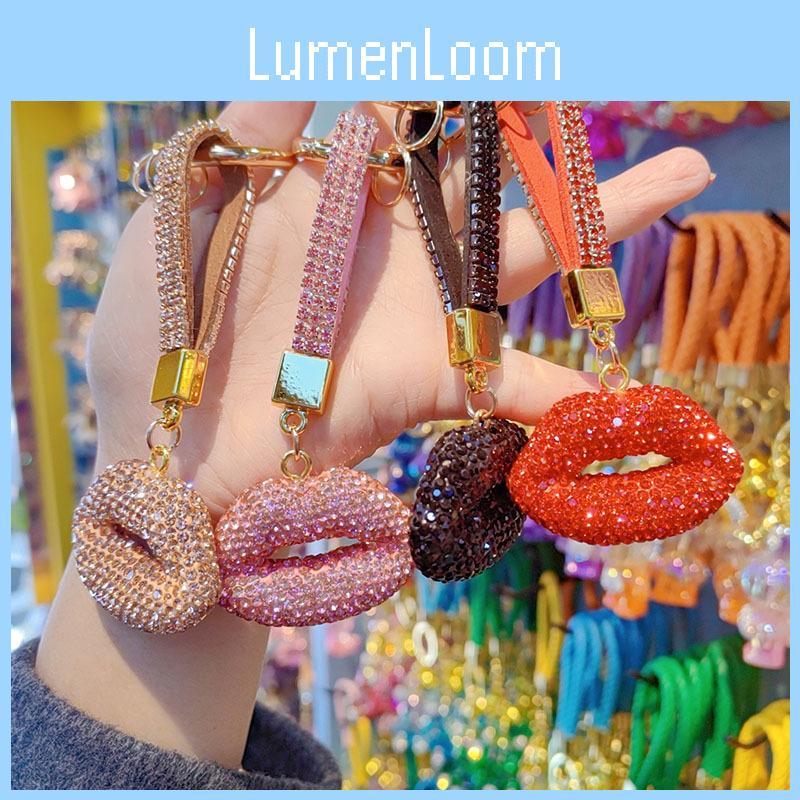 Lip Shape Key Organizer With Sparkling Czech Diamonds For Party And Holiday Gifts
