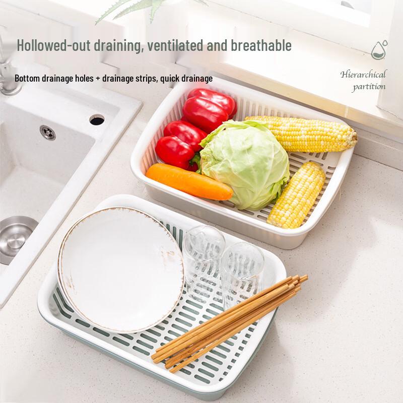Double-Layer Vegetable Drain Basket