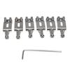 Винтажный набор Strato Steel из 6 седел для бриджа Tremolo для электрогитары, хром 10,5 мм