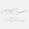 Portable Mini Folding Reading Glasses Women Men Luxury Business Square Presbyopia Eyeglasses Finished Eyewear Diopter with Case