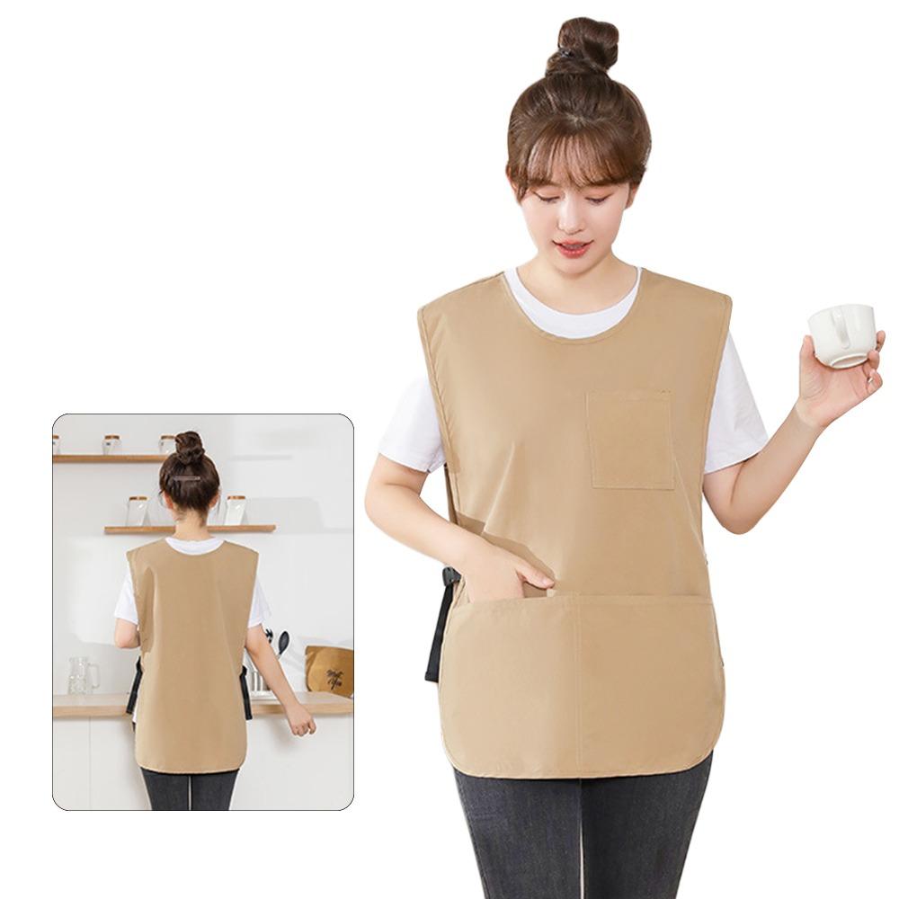 Waterproof Stain-Resistant Apron Nylon Vest Style Breathable Sleeved Apron Multipurpose Clothing Accessories