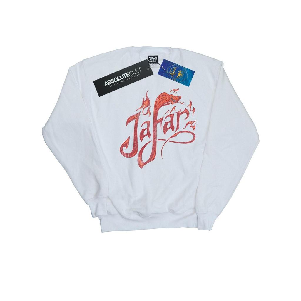 Disney Mens Aladdin Movie Jafar Flames Logo Sweatshirt