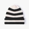 Hat Female Striped Big Head Circumference Wool Hat Autumn and Winter Show a Small Face Warm Knitted Hat Cold Hat Pullover Hat Male Trend