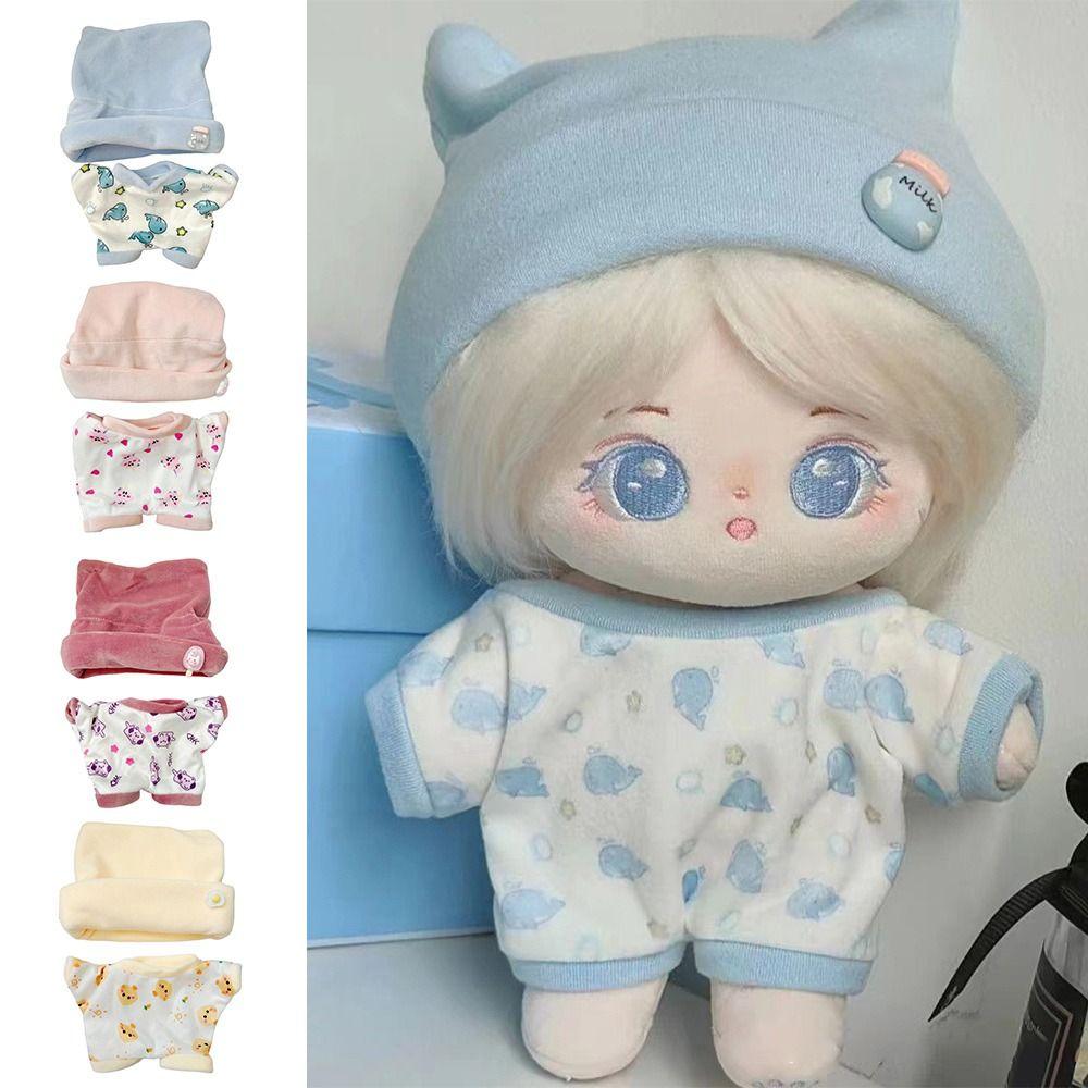 Рубашка Шорты Нашивка Одежда для кукол Аксессуары для кукол 20см Кукла Пижама Костюм Po Реквизит Мультяшное Животное Звезда Мини Блузка Брюки Комплект