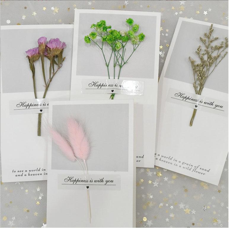 All-Occasion Dried Flower Greeting Cards: Christmas, New Year's, Birthday, Teacher's Day, Graduation, Valentine's Day, and Thank You Cards