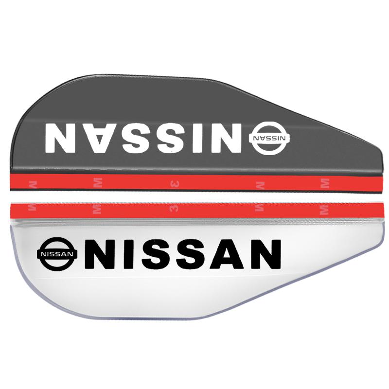 2 шт. Автомобильные боковые зеркала заднего вида Дождевая накладка Солнцезащитный козырек Защита бровей Для Nissan Nismo Tiida Sylphy Teana X Trail T30 T32 Almera Qashqai J10 J11