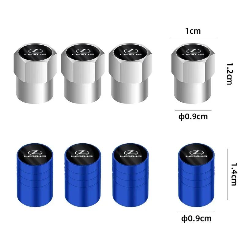 4pcs Car Wheel Tyre Valve Stem Caps Dust Accessories For Lexus ES300 RX330 RX300 GS300 IS250 IS200 CT200h IS300 NX RX NX200t TX