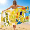 1Pc Simpsons Family Adventure Beach Towel, Quick Dry, Multi-Use for Beach Pool Gym Yoga Home Travel, Christmas, Halloween, Xmas Gift S867