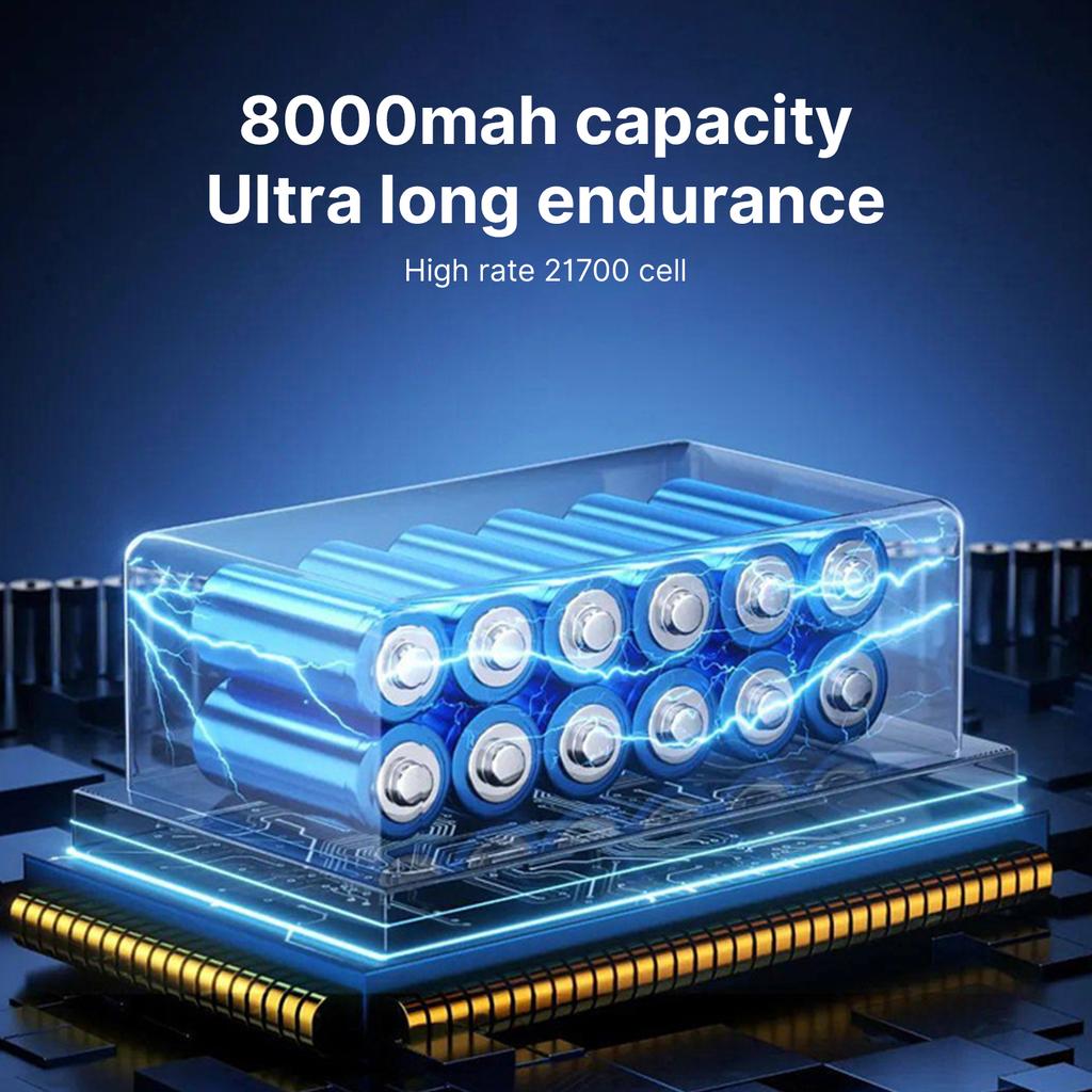 Electric Air Duster Max.1400g Blowing Force Brushless Motor Stepless Wind Speed Adjustable Turbo