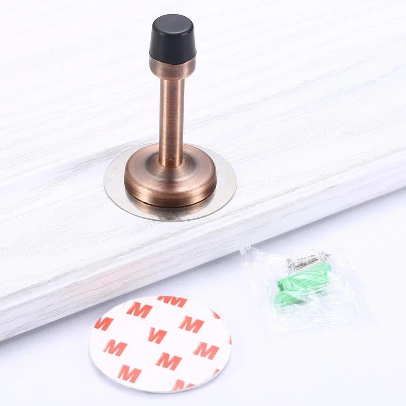 Дверные упоры из нержавеющей стали ZEXEF, настенный дверной упор, резиновый держатель, напольный крепеж с винтами, фурнитура для дома и спальни