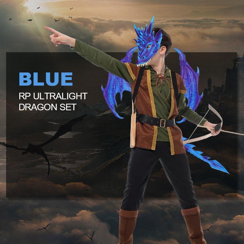 Набор Маска Хвост Крыло Дракона Наряжаться Косплей Костюмы на Хэллоуин Дети