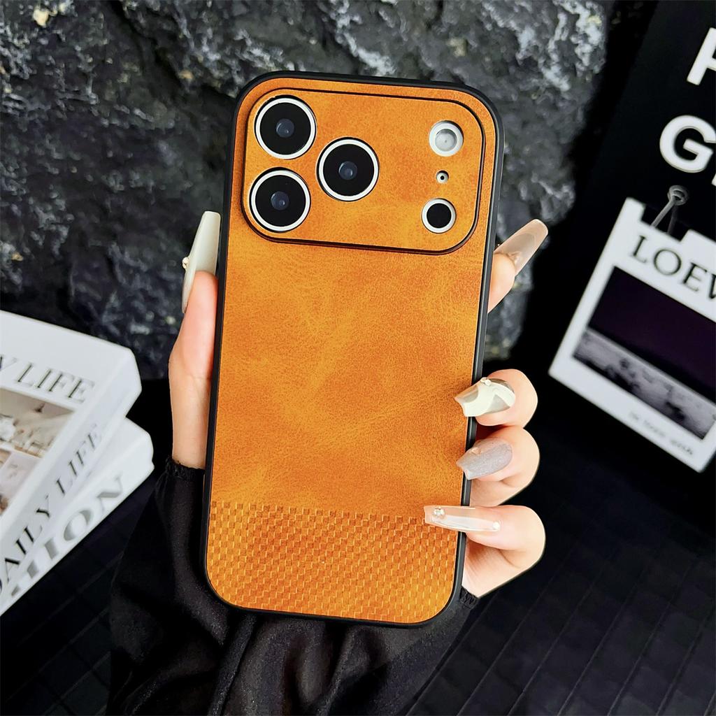 Высококачественный Бизнес Ретро Кожаный Чехол для Телефона для IPhone 17 16 15 14 13 12 11 Pro Max Plus 17 Air Силиконовый Мягкий TPU Чехол