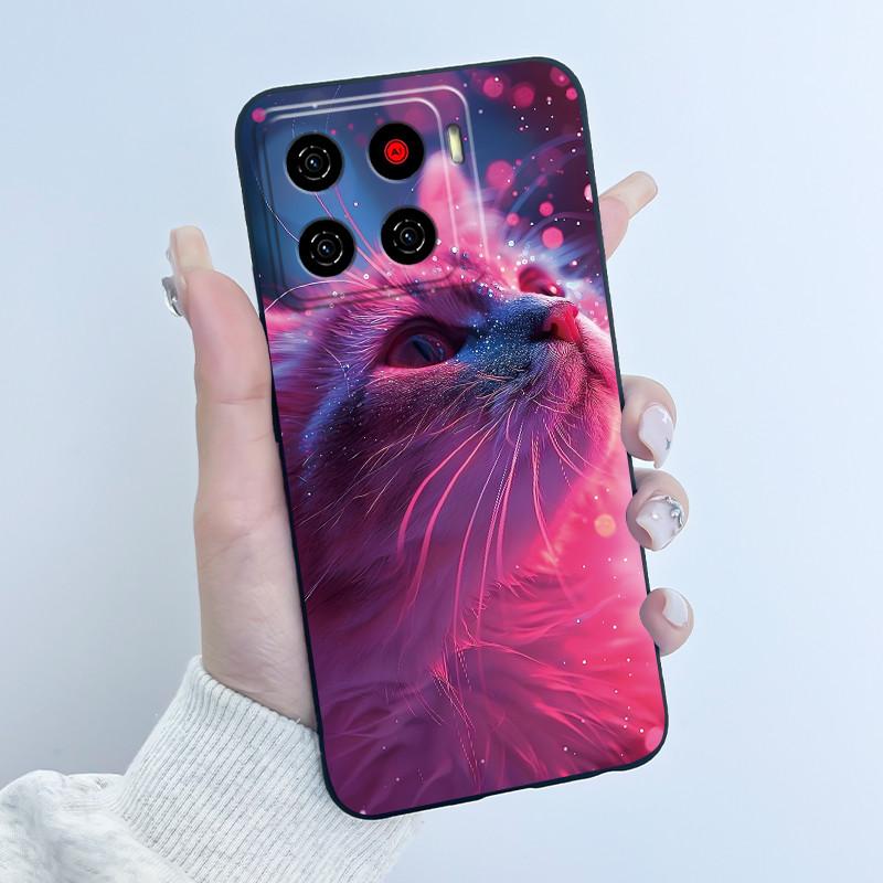 Милый Мультяшный Чехол Для ZTE Blade A56 Z2473 Nubia A56 Печатный Корпус Для Blade A56 Pro Защитная Крышка Мягкий Силикон Черный Корпус