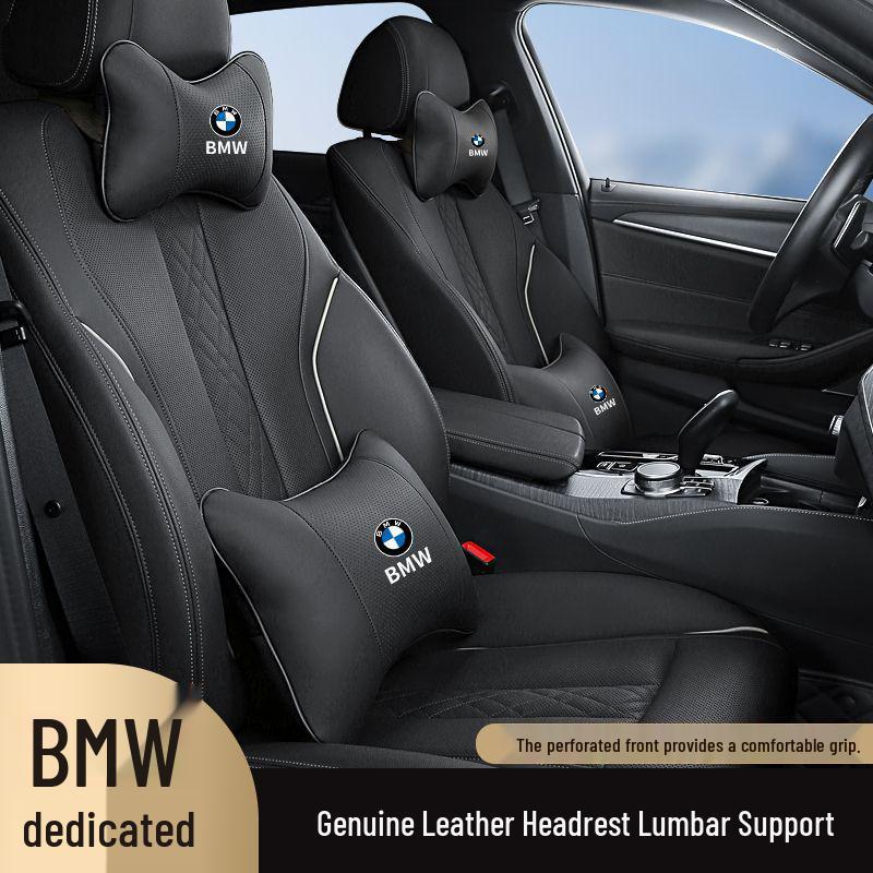 Подушка для подголовника и поясничной поддержки BMW - Подходит для X1, X3, X5 и 1/3/5/7 Серии для защиты шеи и декора салона