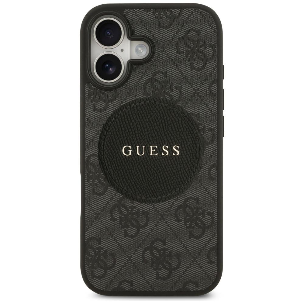 Guess 4G Circle Classic Logo MagSafe case for iPhone 17 black
