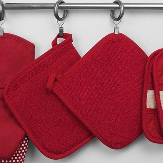 2 шт. варежки для выпечки дышащие антиожоговые хлопковые нескользящие прихватки для духовки для ежедневного использования