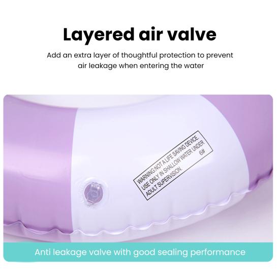 Детское кольцо для плавания, сильная плавучесть, красочный полосатый узор, утолщенные поплавки с защитой от опрокидывания, ПВХ, бассейн, вода, надувной плавающий круг, водная забавная игрушка