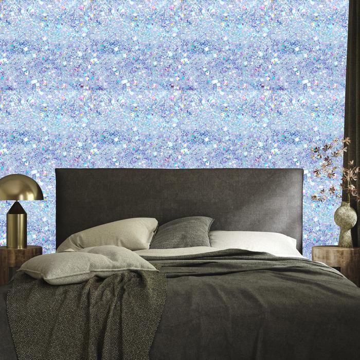 Iridescent glitter wallpaper azure, blue and celadon 50x1000
