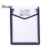 Portable Briefcase Pouch Transparent File Folder, with Snap Closure, Waterproof A4 A5 Document Bag, Student Work Organizer Large Capacity Colorful PP