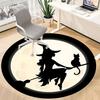 1PC Witch Moon Office Round Area Rug, Mat Suitable For Office, Under Office Chairs Bedroom Living Room Home Decor, Room Deco