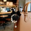 Crystal Rhinestone Heart Keychain Bow & Pearl Tassel Phone Lanyard Car Key Ring  Handbag Accessory